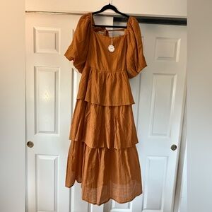 ODDY Women's Maxi Dress in Rust Orange